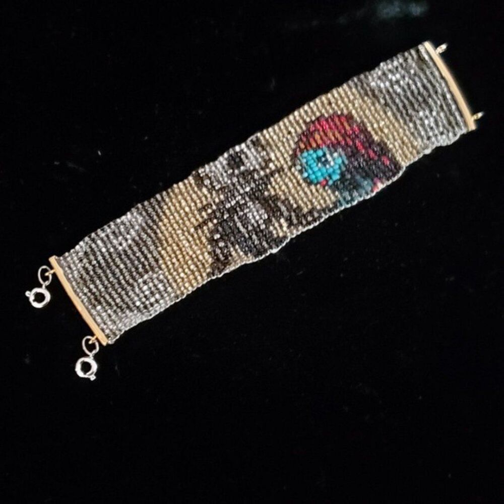 Nightmare before Christmas beaded loom bracelet